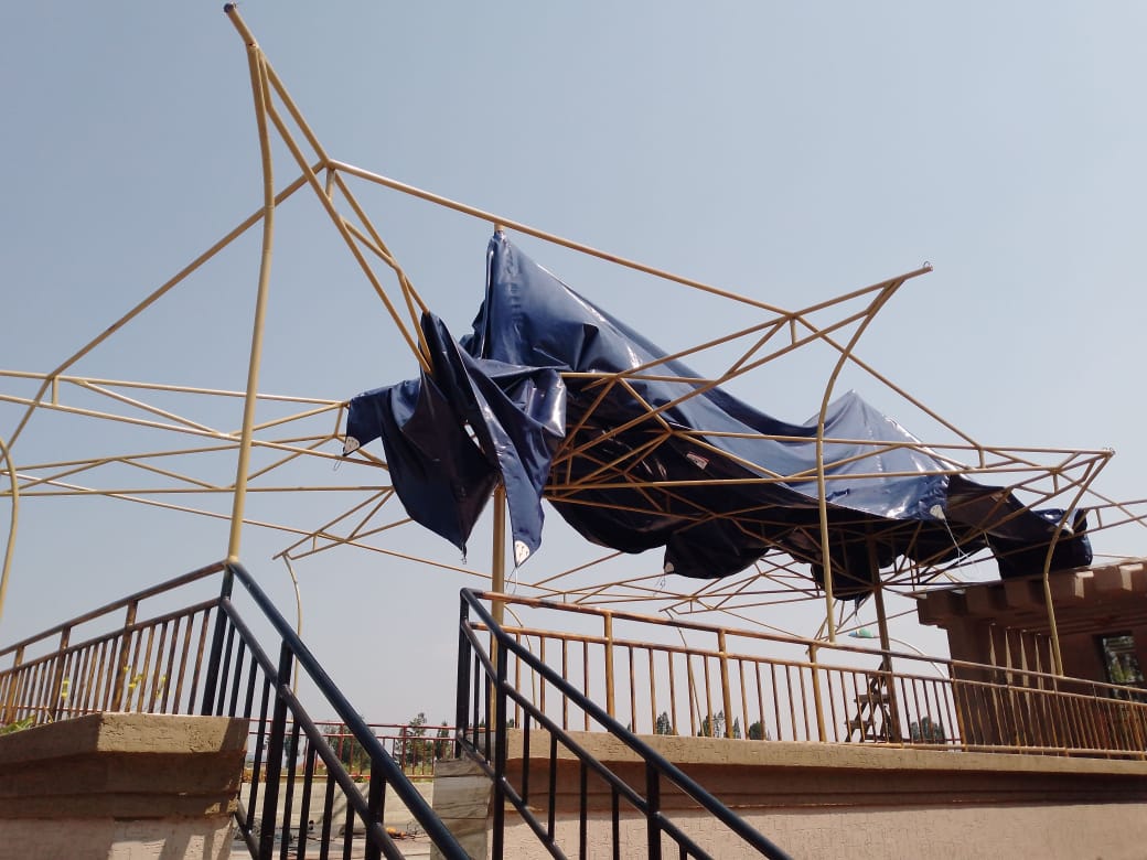 Custom canopy shade project by Organic Tents Kenya
